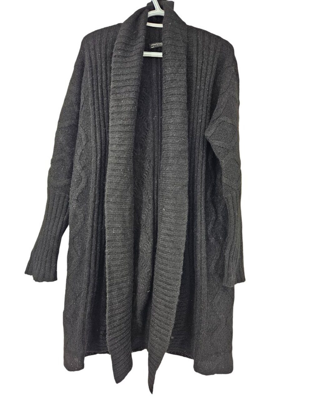 Peruvian Connection Baby Alpaca Sweater Cardigan Black Women's Size S Loungewear